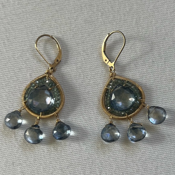 Dana Kellin 14k Gold Fill Teardrop Earrings - Picture 2 of 4